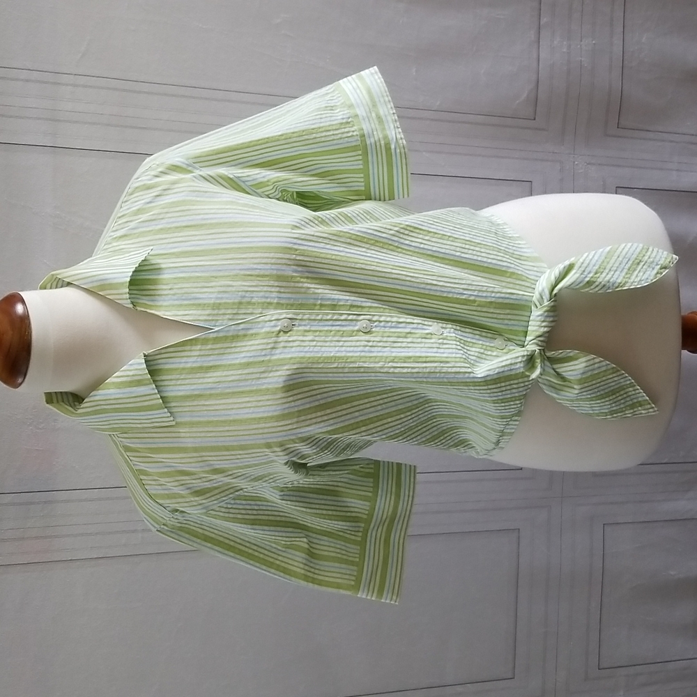 Talbots Seer Sucker Camp Shirt